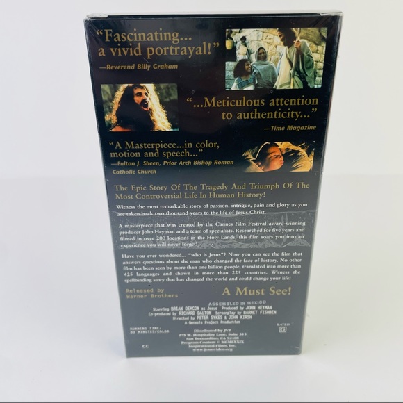 Jesus (VHS, 1979) also known as The Jesus Film Brian Deacon BRAND NEW SEALED - Picture 2 of 4